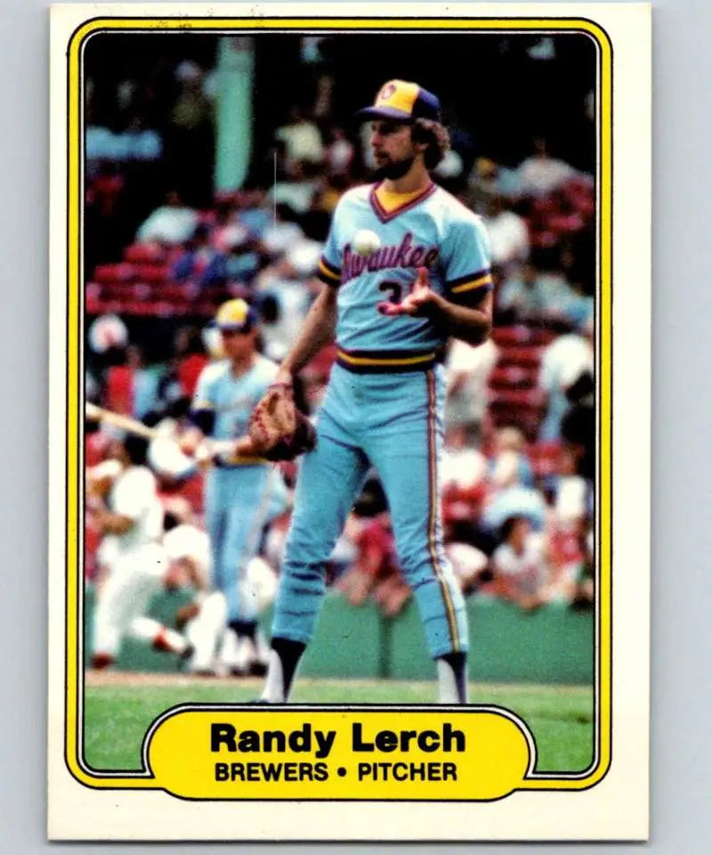 1982 Fleer #147 Randy Lerch EX Excellent Milwaukee Brewers Baseball Card - Baseball Card Single