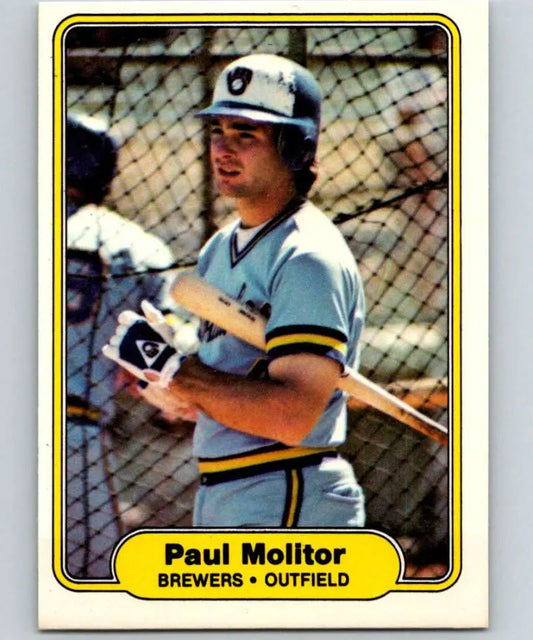 1982 Fleer #148 Paul Molitor EX Excellent Milwaukee Brewers Baseball Card - Baseball Card Single