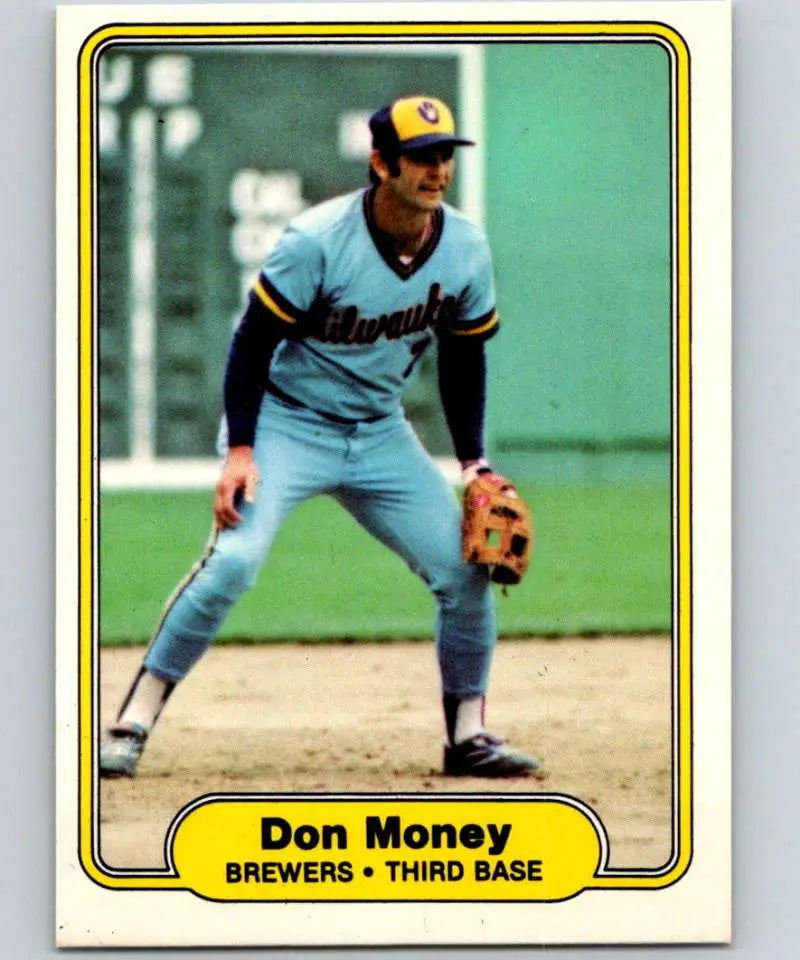 1982 Fleer #149 Don Money EX Excellent Milwaukee Brewers Baseball Card - Baseball Card Single