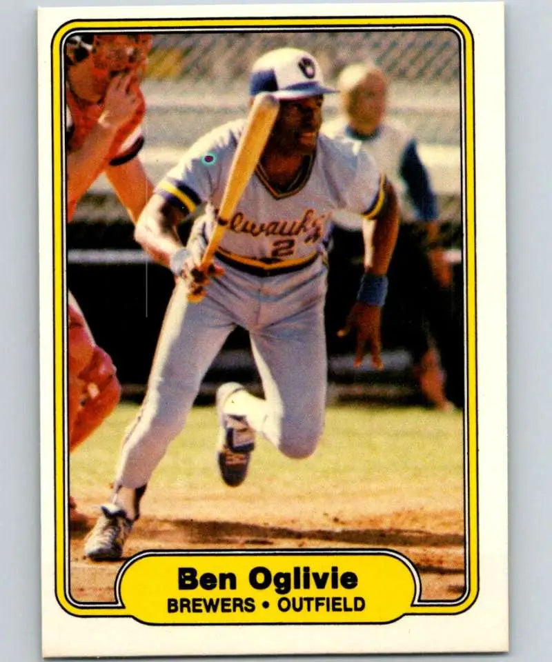 1982 Fleer #151 Ben Oglivie EX Excellent Milwaukee Brewers Baseball Card - Baseball Card Single
