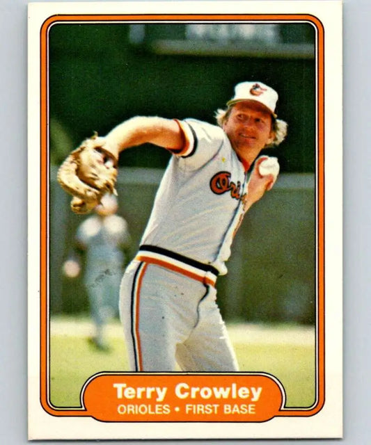 1982 Fleer #160 Terry Crowley EX Excellent Baltimore Orioles Baseball Card - Baseball Card Single