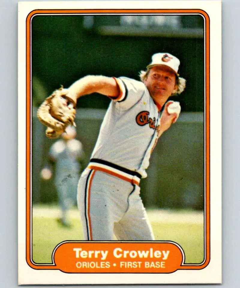 1982 Fleer #160 Terry Crowley EX Excellent Baltimore Orioles Baseball Card - Baseball Card Single