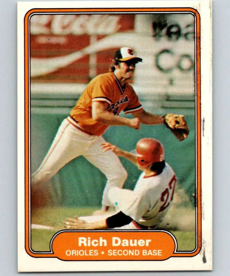 1982 Fleer #161 Rich Dauer EX Excellent Baltimore Orioles Baseball Card - Baseball Card Single