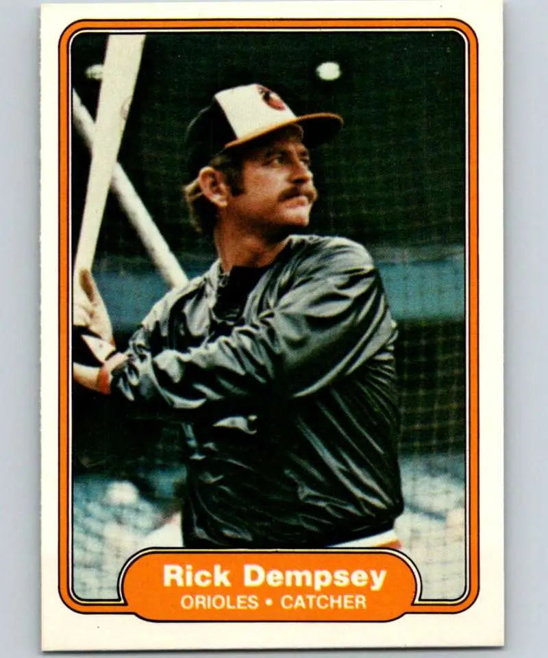 1982 Fleer #163 Rick Dempsey EX Excellent Baltimore Orioles Baseball Card - Baseball Card Single