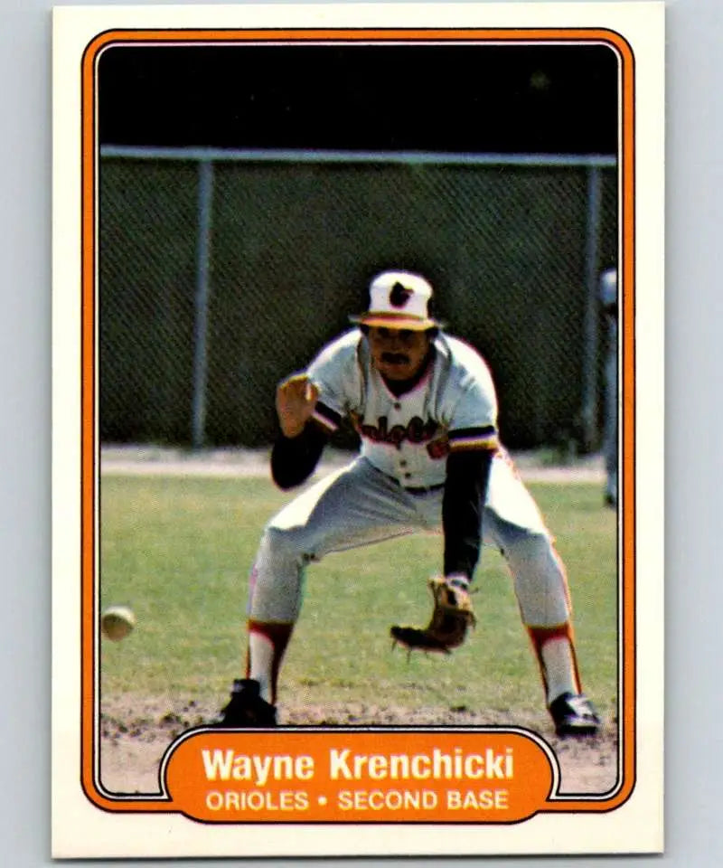 1982 Fleer #168 Wayne Krenchicki EX Excellent Baltimore Orioles Baseball Card - Baseball Card Single