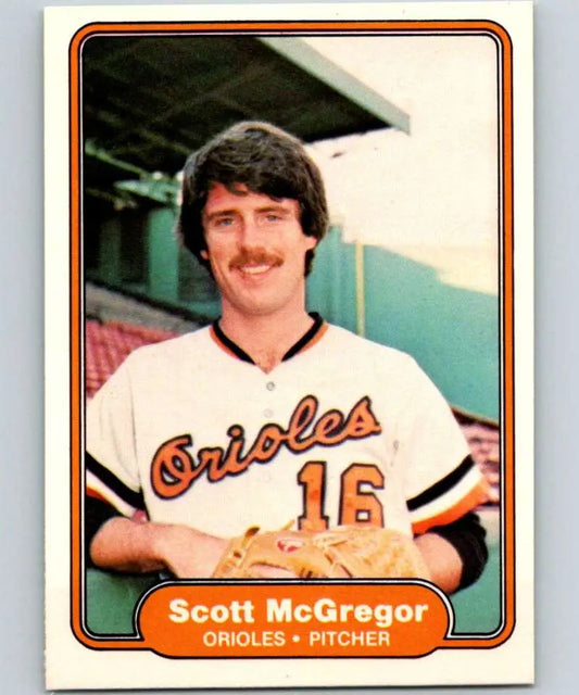 1982 Fleer #172 Scott McGregor EX Excellent Baltimore Orioles Baseball Card - Baseball Card Single