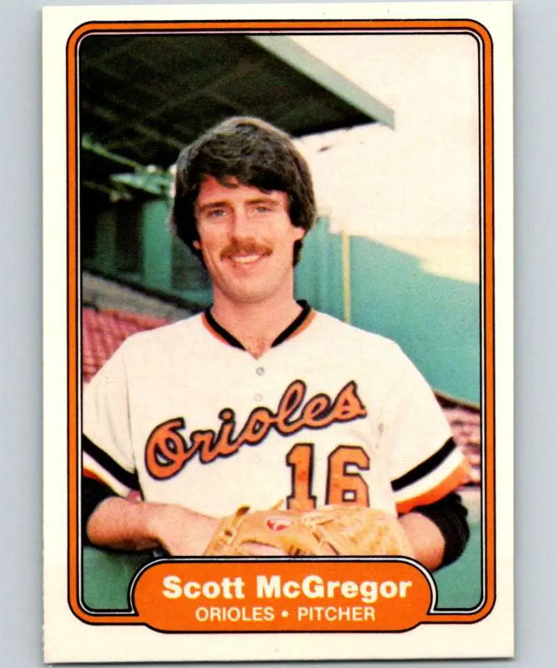1982 Fleer #172 Scott McGregor EX Excellent Baltimore Orioles Baseball Card - Baseball Card Single