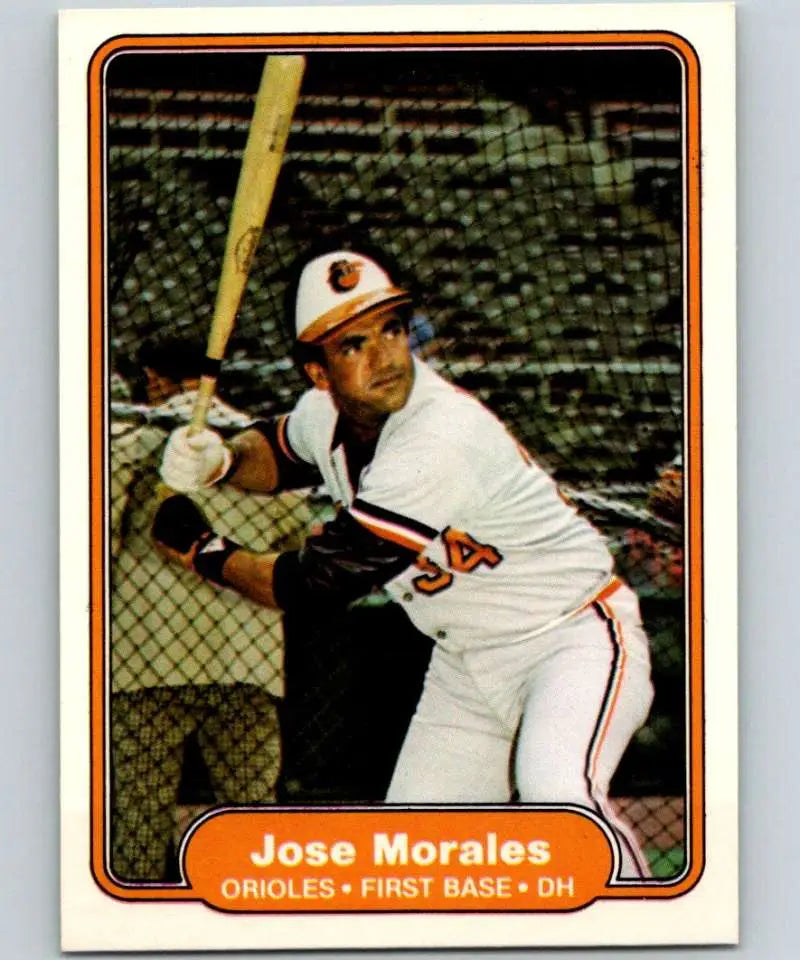 1982 Fleer #173 Jose Morales EX Excellent Baltimore Orioles Baseball Card - Baseball Card Single