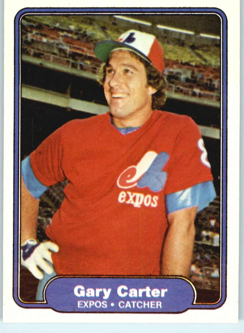 1982 Fleer #185 Gary Carter EX Excellent Montreal Expos Baseball Card - Baseball Card Single