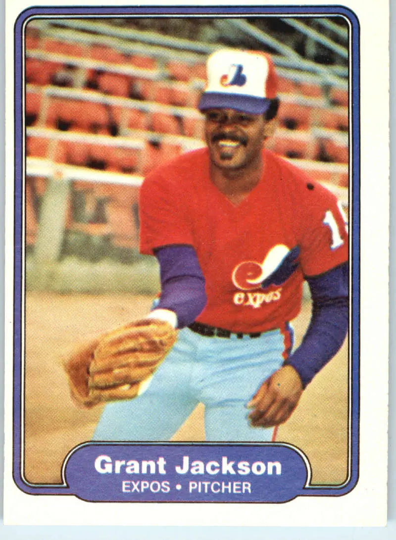 1982 Fleer #191 Grant Jackson EX Excellent Montreal Expos Baseball Card - Baseball Card Single
