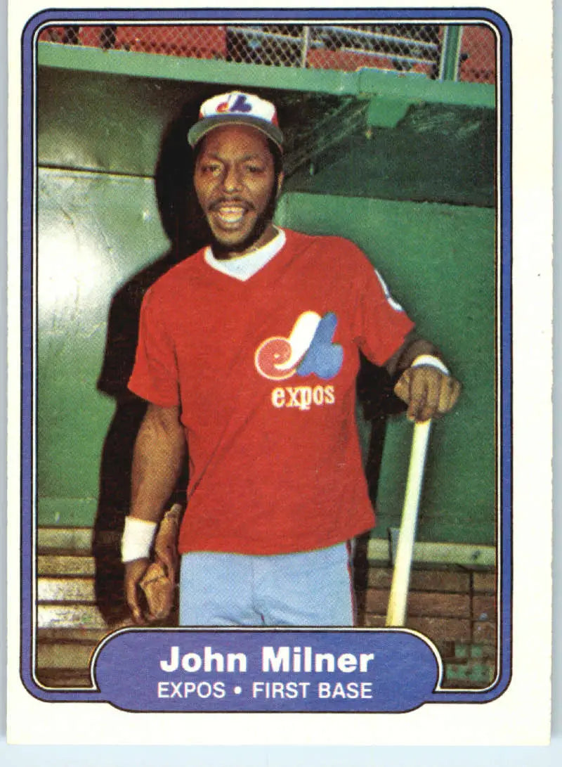 1982 Fleer #197 John Milner EX Excellent Montreal Expos Baseball Card - Baseball Card Single