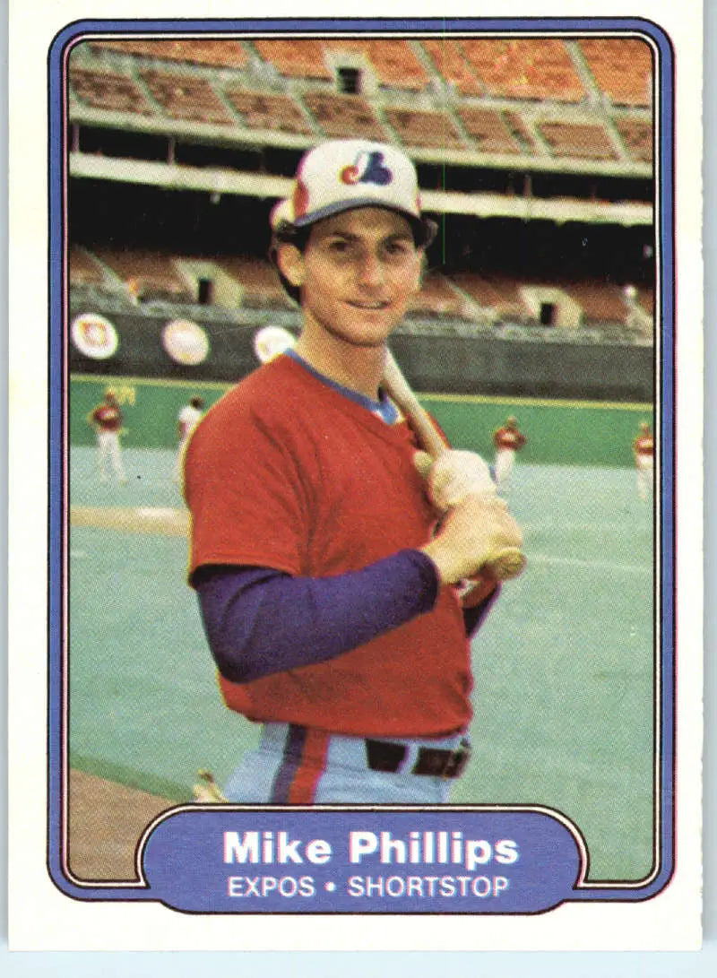 1982 Fleer #201 Mike Phillips EX Excellent Montreal Expos Baseball Card - Baseball Card Single