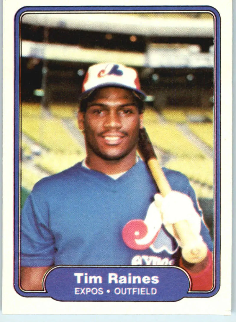 1982 Fleer #202 Tim Raines EX Excellent Montreal Expos Baseball Card - Baseball Card Single
