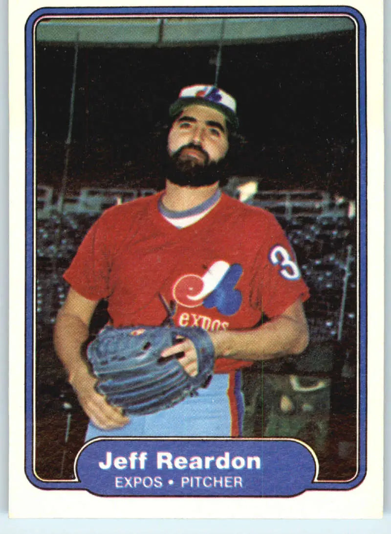 1982 Fleer #204 Jeff Reardon EX Excellent Montreal Expos Baseball Card - Baseball Card Single