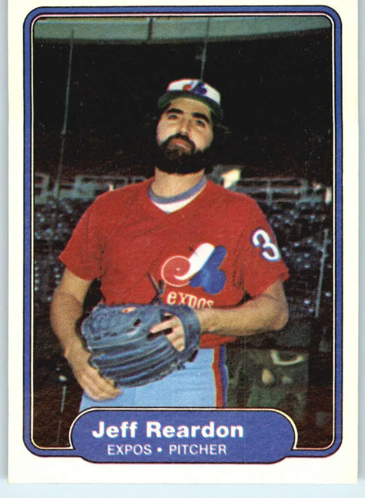1982 Fleer #204 Jeff Reardon EX Excellent Montreal Expos Baseball Card - Baseball Card Single