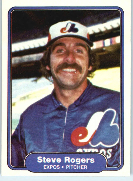 1982 Fleer #205 Steve Rogers EX Excellent Montreal Expos Baseball Card - Baseball Card Single