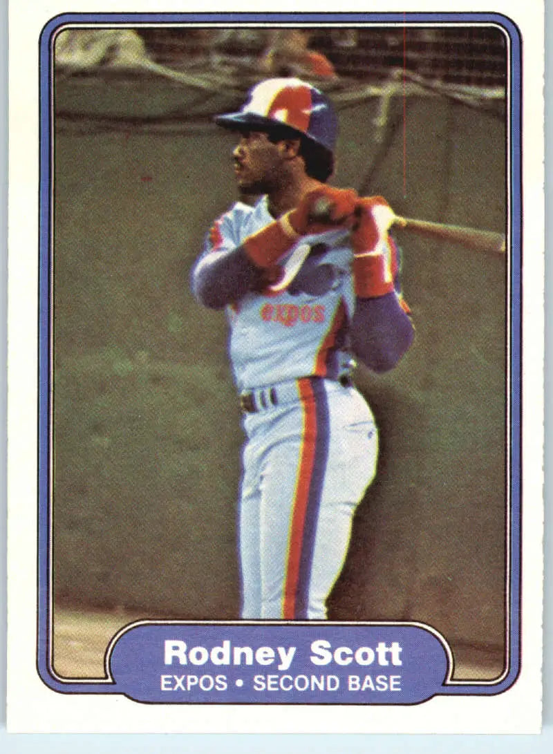 1982 Fleer #207 Rodney Scott EX Excellent Montreal Expos Baseball Card - Baseball Card Single