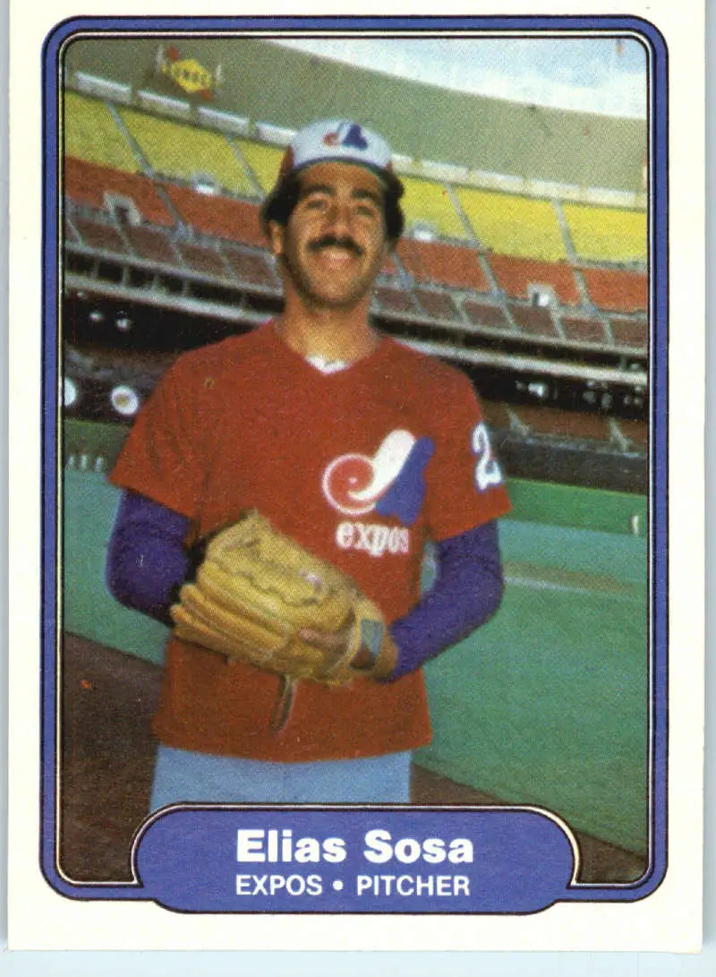 1982 Fleer #208 Elias Sosa EX Excellent Montreal Expos Baseball Card - Baseball Card Single
