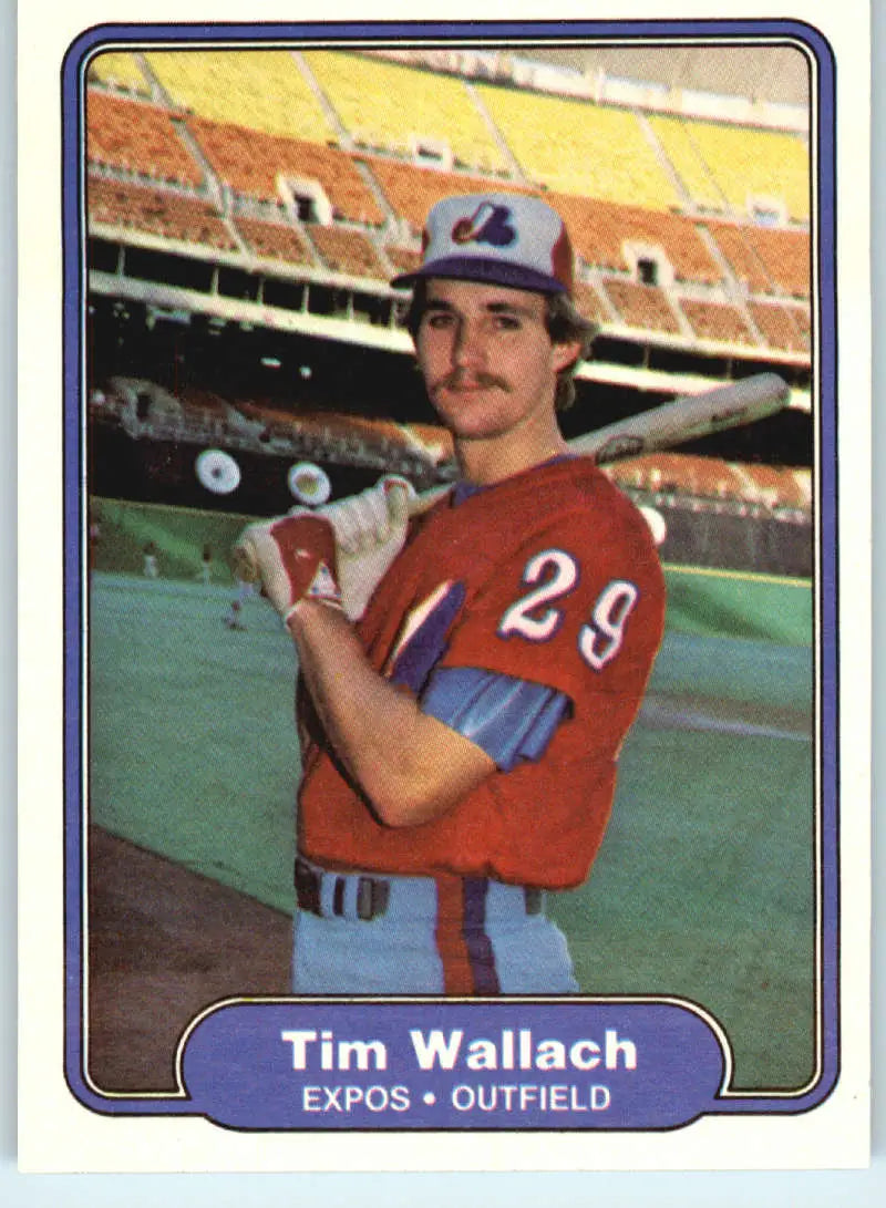 1982 Fleer #210 Tim Wallach EX Excellent RC Rookie Montreal Expos Baseball Card - Baseball Card Single