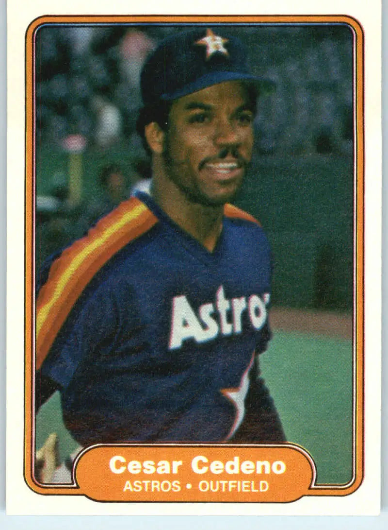 1982 Fleer #213 Cesar Cedeno EX Excellent Houston Astros Baseball Card - Baseball Card Single