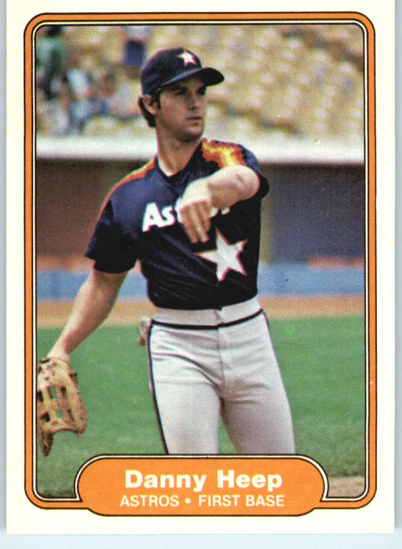 1982 Fleer #217 Danny Heep EX Excellent Houston Astros Baseball Card - Baseball Card Single