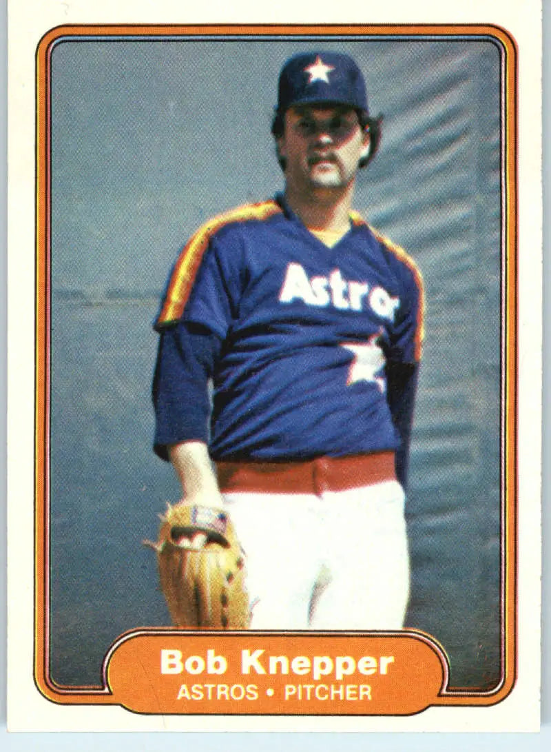 1982 Fleer #219 Bob Knepper EX Excellent Houston Astros Baseball Card - Baseball Card Single