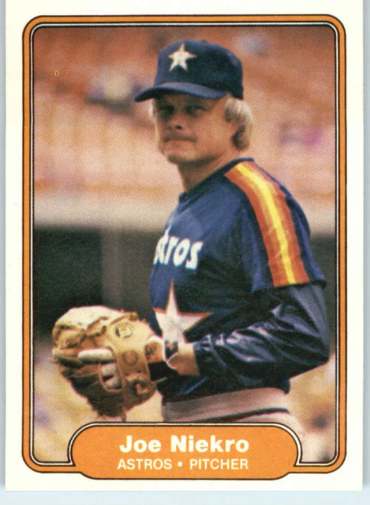 1982 Fleer #221 Joe Niekro EX Excellent Houston Astros Baseball Card - Baseball Card Single