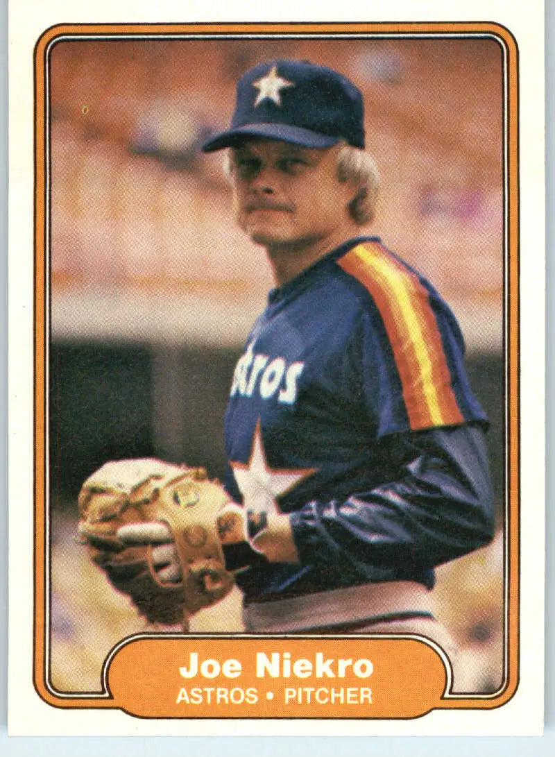 1982 Fleer #221 Joe Niekro EX Excellent Houston Astros Baseball Card - Baseball Card Single