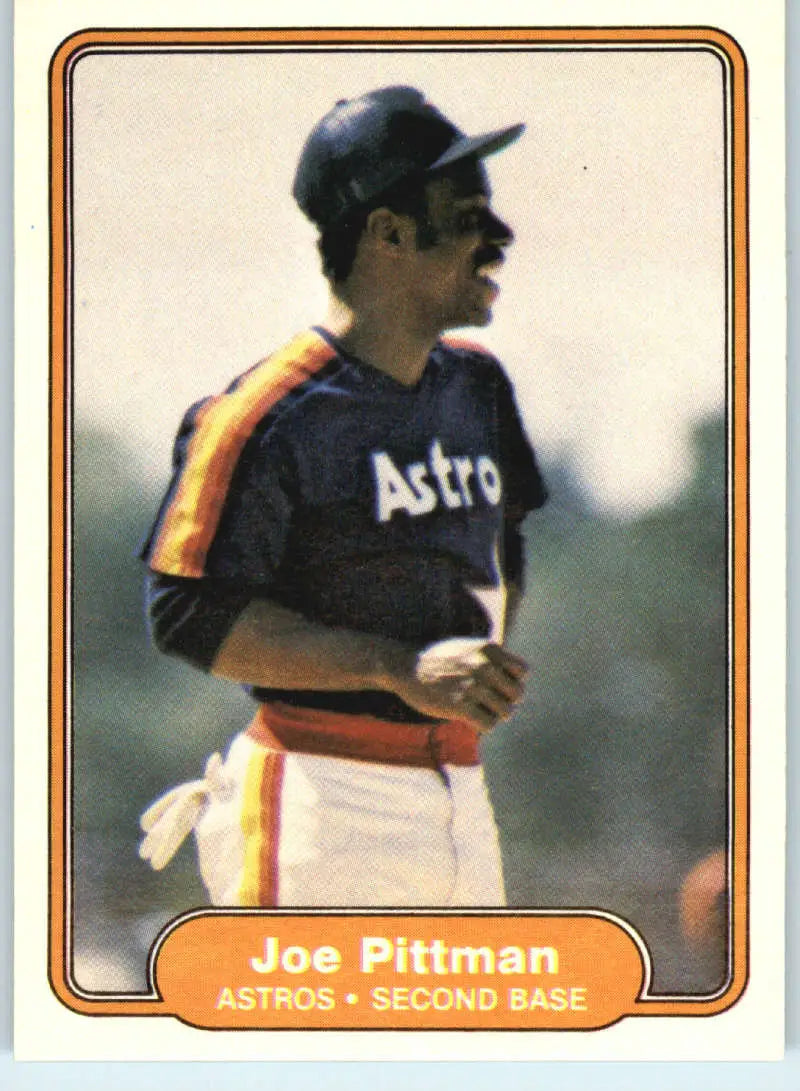 1982 Fleer #222 Joe Pittman EX Excellent Houston Astros Baseball Card - Baseball Card Single