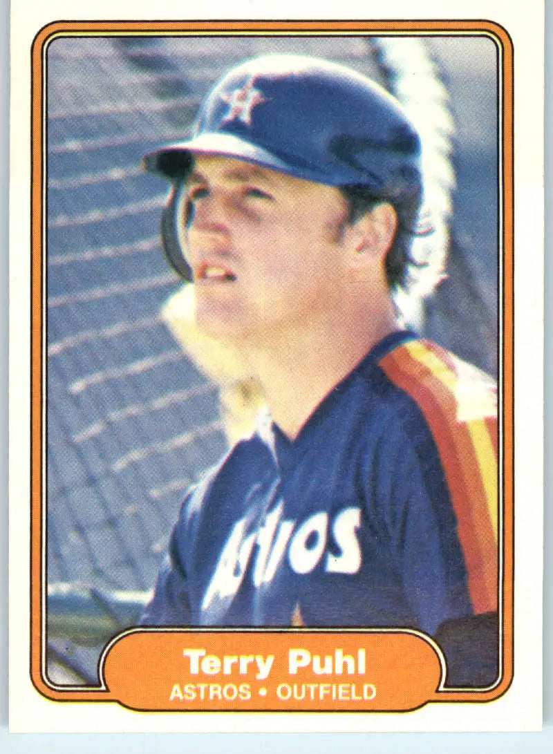 1982 Fleer #223 Terry Puhl EX Excellent Houston Astros Baseball Card - Baseball Card Single