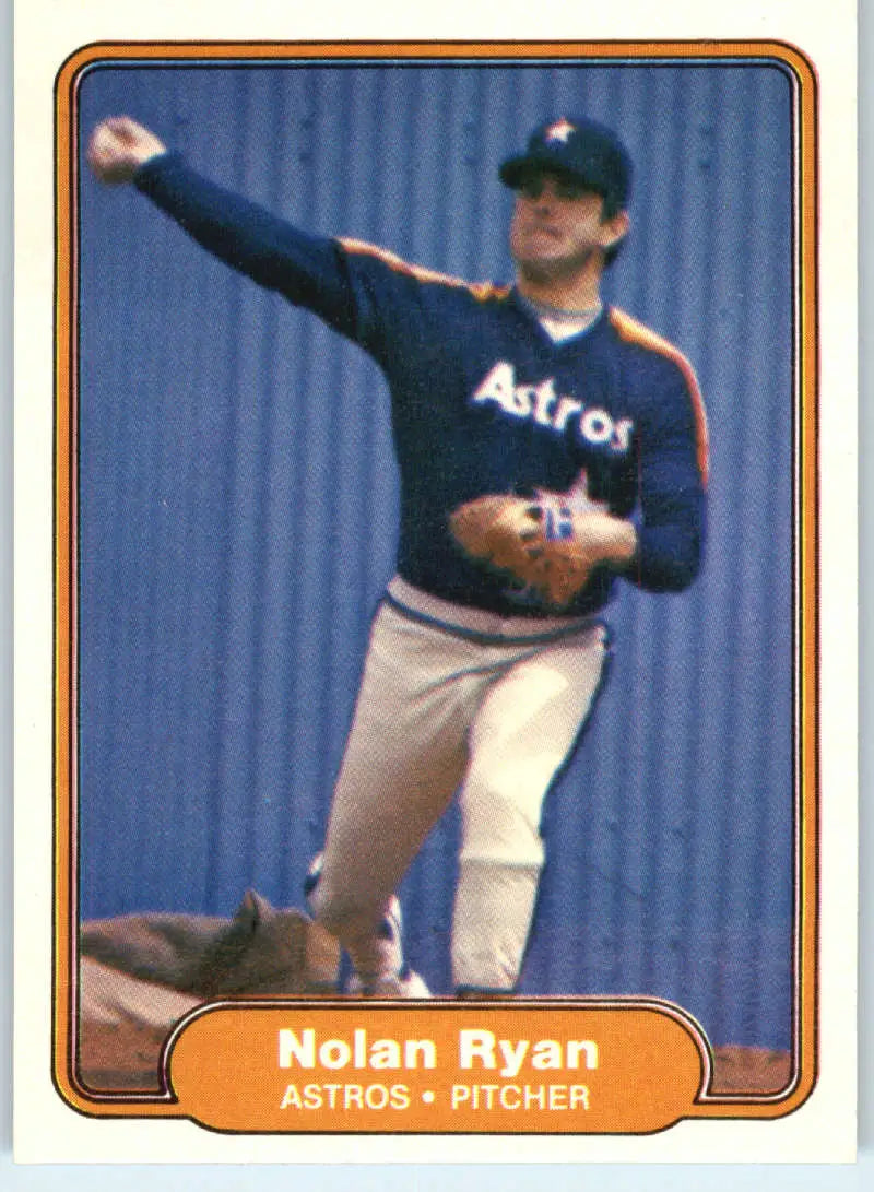 1982 Fleer #229 Nolan Ryan EX Excellent Houston Astros Baseball Card - Baseball Card Single