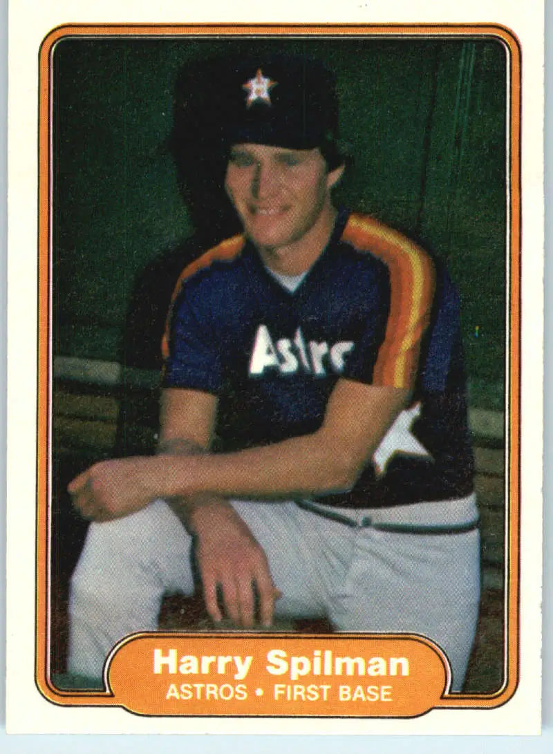 1982 Fleer #233 Harry Spilman EX Excellent Houston Astros Baseball Card - Baseball Card Single