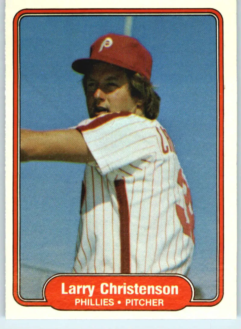 1982 Fleer #244 Larry Christenson EX Excellent Philadelphia Phillies Baseball Card - Baseball Card Single