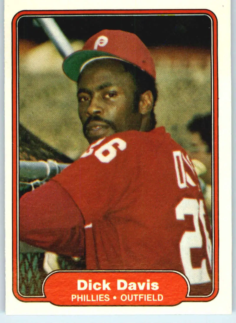 1982 Fleer #245 Dick Davis EX Excellent Philadelphia Phillies Baseball Card - Baseball Card Single