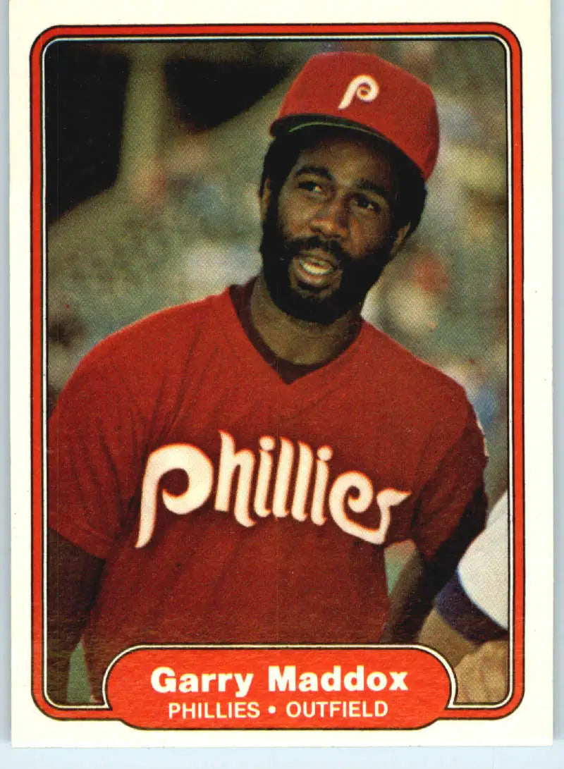 1982 Fleer #248 Garry Maddox EX Excellent Philadelphia Phillies Baseball Card - Baseball Card Single