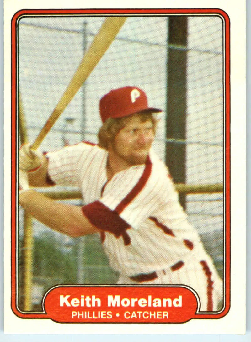 1982 Fleer #252 Keith Moreland EX Excellent Philadelphia Phillies Baseball Card - Baseball Card Single