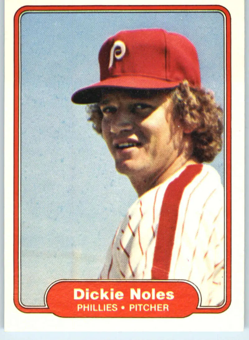 1982 Fleer #253 Dickie Noles EX Excellent Philadelphia Phillies Baseball Card - Baseball Card Single