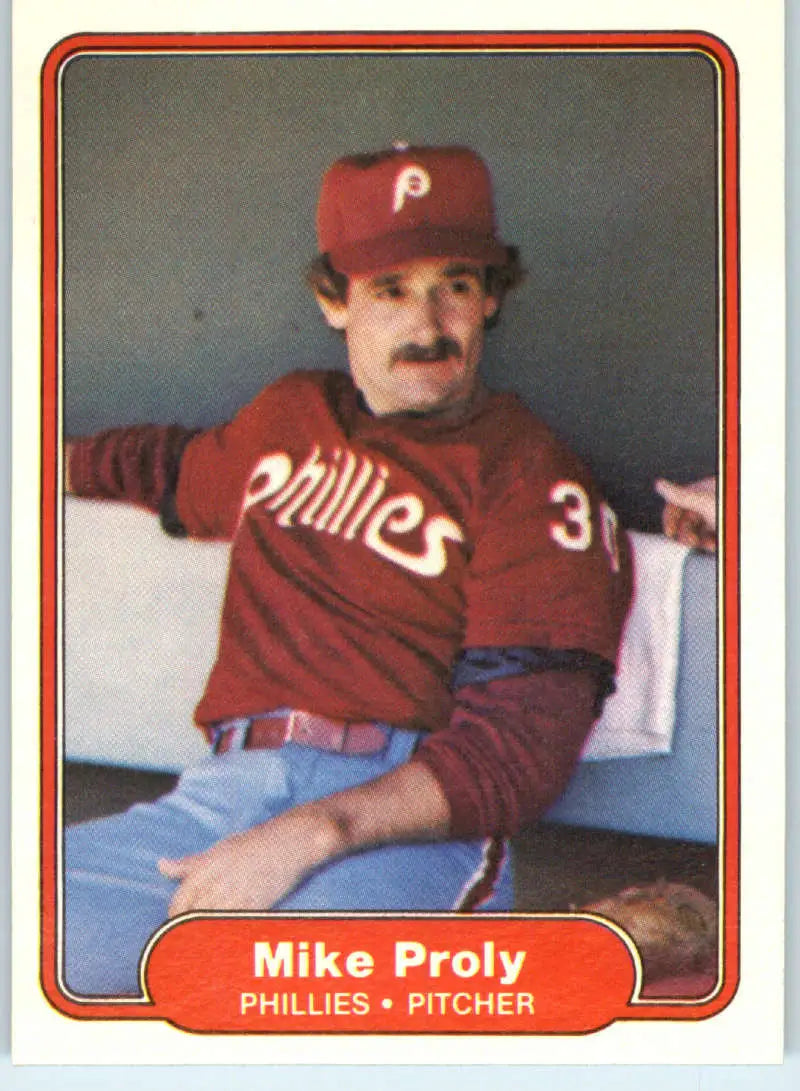 1982 Fleer #254 Mike Proly EX Excellent Philadelphia Phillies Baseball Card - Baseball Card Single
