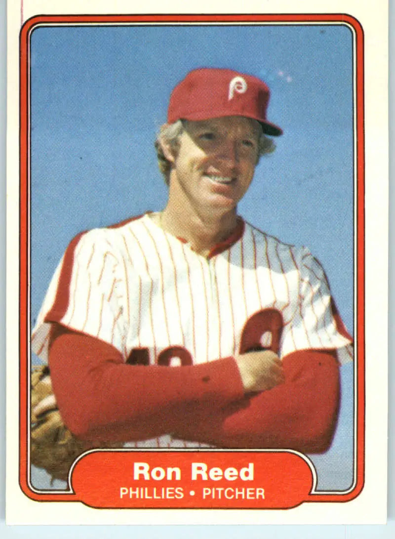 1982 Fleer #255 Ron Reed EX Excellent Philadelphia Phillies Baseball Card - Baseball Card Single