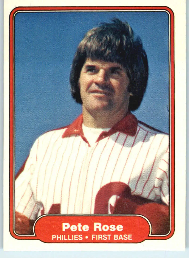 1982 Fleer #256 Pete Rose EX Excellent Philadelphia Phillies Baseball Card - Baseball Card Single