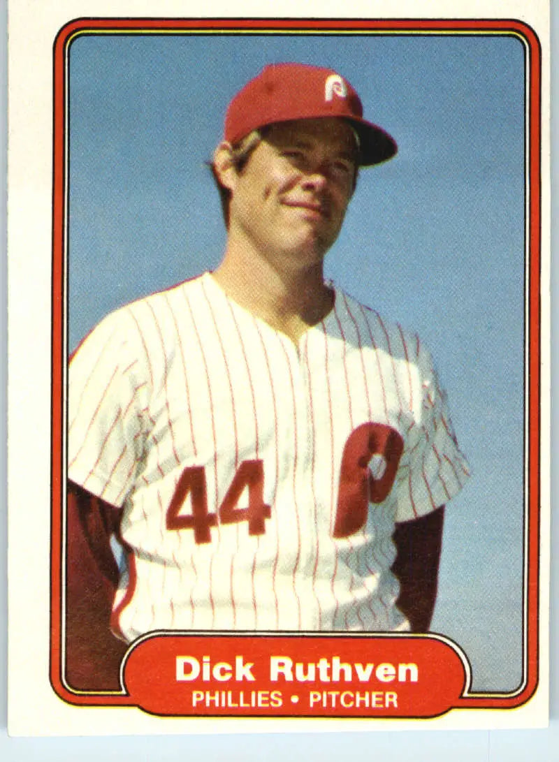1982 Fleer #257 Dick Ruthven EX Excellent Philadelphia Phillies Baseball Card - Baseball Card Single