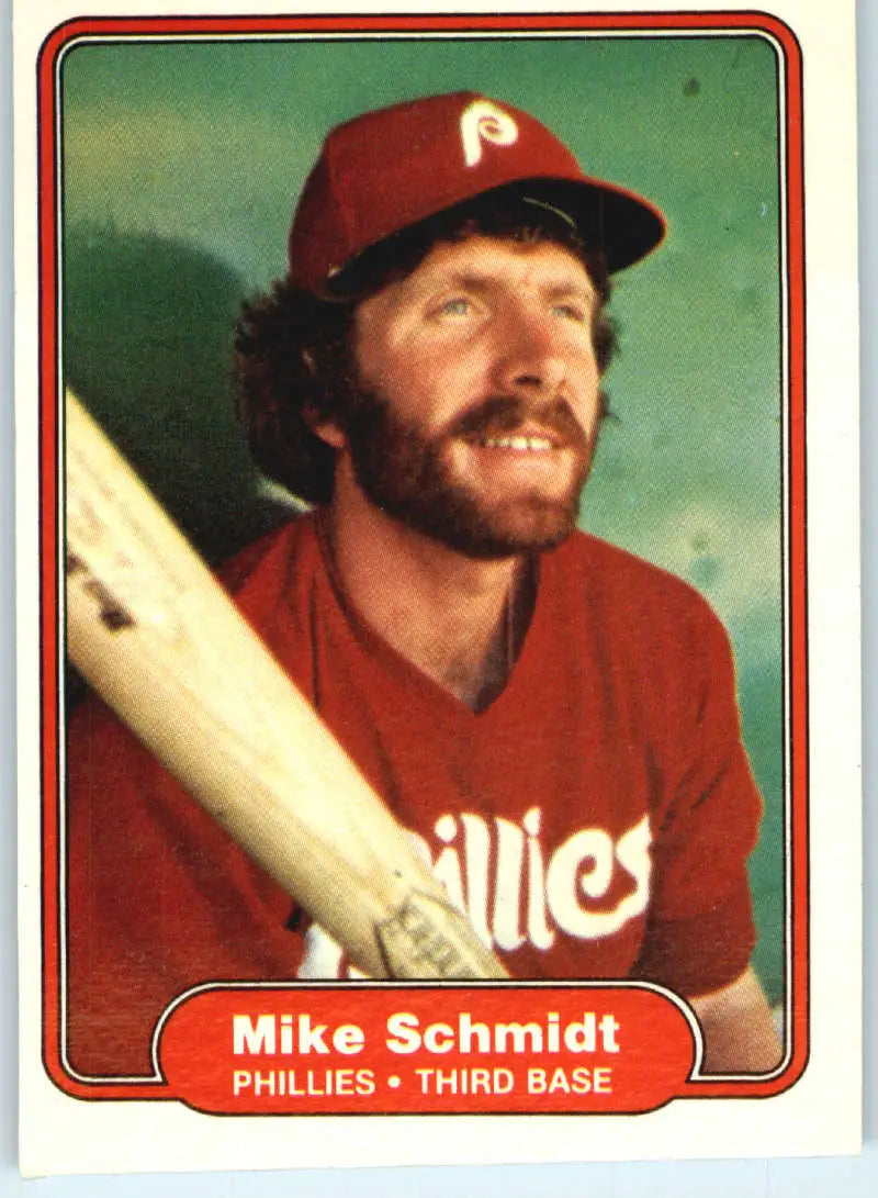 1982 Fleer #258 Mike Schmidt EX Excellent Philadelphia Phillies Baseball Card - Baseball Card Single