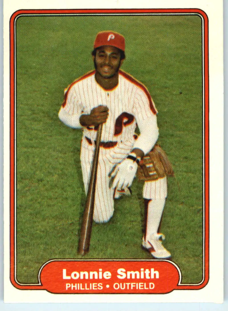 1982 Fleer #259 Lonnie Smith EX Excellent Philadelphia Phillies Baseball Card - Baseball Card Single