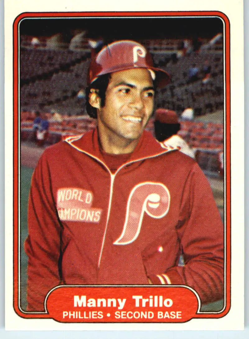 1982 Fleer #260 Manny Trillo EX Excellent Philadelphia Phillies Baseball Card - Baseball Card Single