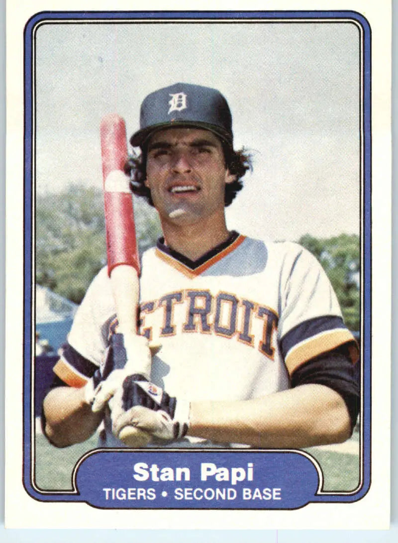 1982 Fleer #280 Stan Papi EX Excellent Detroit Tigers Baseball Card - Baseball Card Single