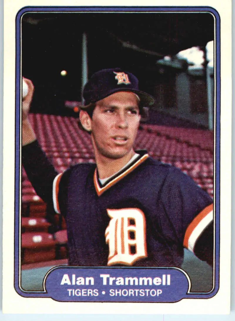 1982 Fleer #283 Alan Trammell EX Excellent Detroit Tigers Baseball Card - Baseball Card Single