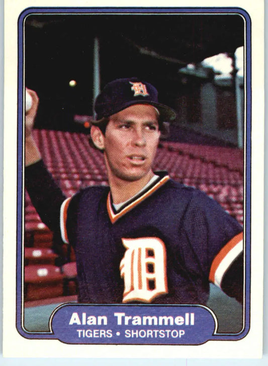 1982 Fleer #283 Alan Trammell EX Excellent Detroit Tigers Baseball Card - Baseball Card Single
