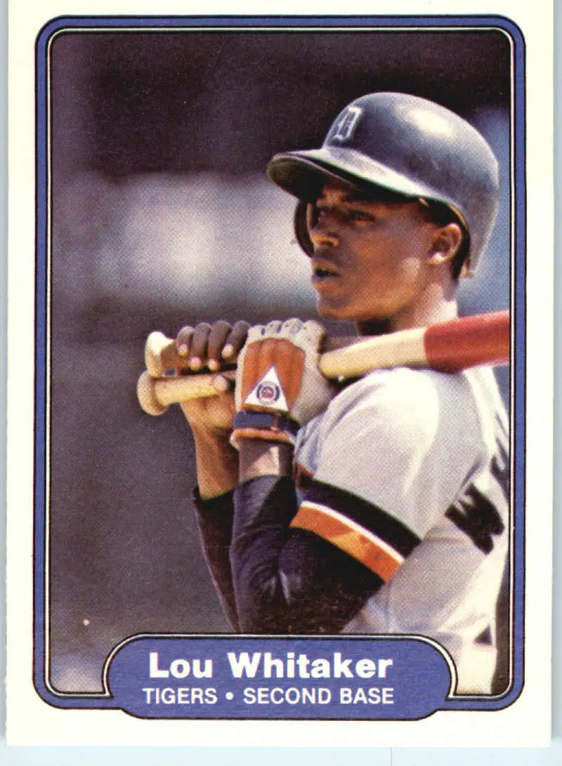 1982 Fleer #284 Lou Whitaker EX Excellent Detroit Tigers Baseball Card - Baseball Card Single
