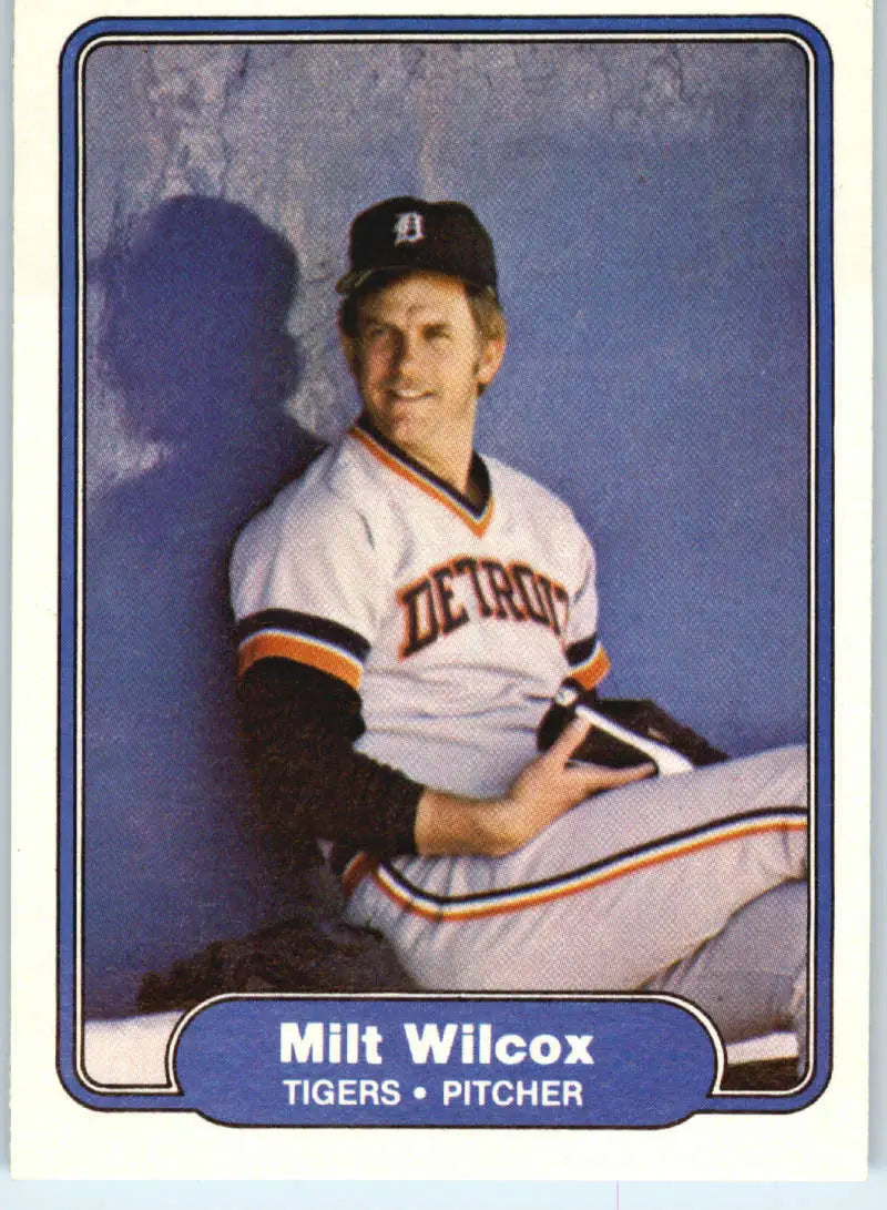 1982 Fleer #285 Milt Wilcox EX Excellent Detroit Tigers Baseball Card - Baseball Card Single