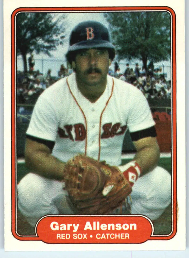 1982 Fleer #287 Gary Allenson EX Excellent Boston Red Sox Baseball Card - Baseball Card Single